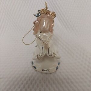 Heather Gold Mine Angel Christmas Tree Ornament "2002" Blue Sky Corp. 3.5" Tall
